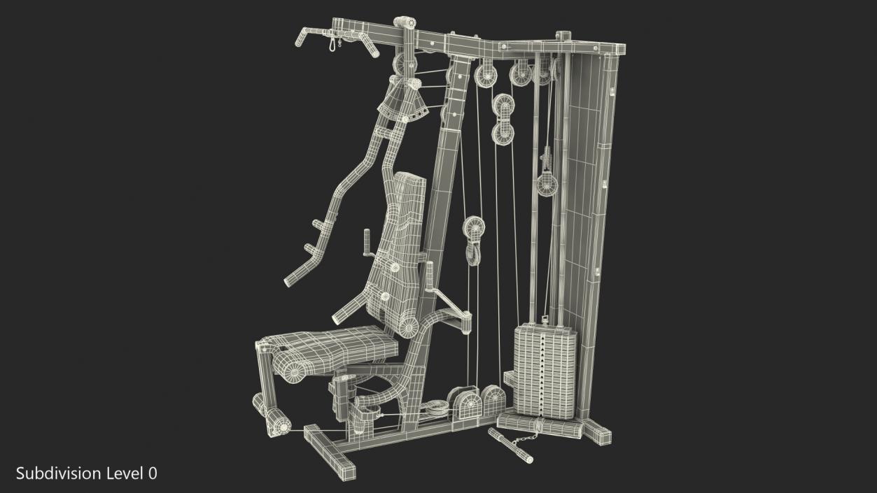 3D Multi Gym Exercise Equipment model