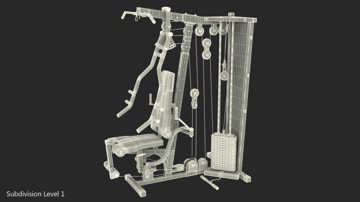 3D Multi Gym Exercise Equipment model