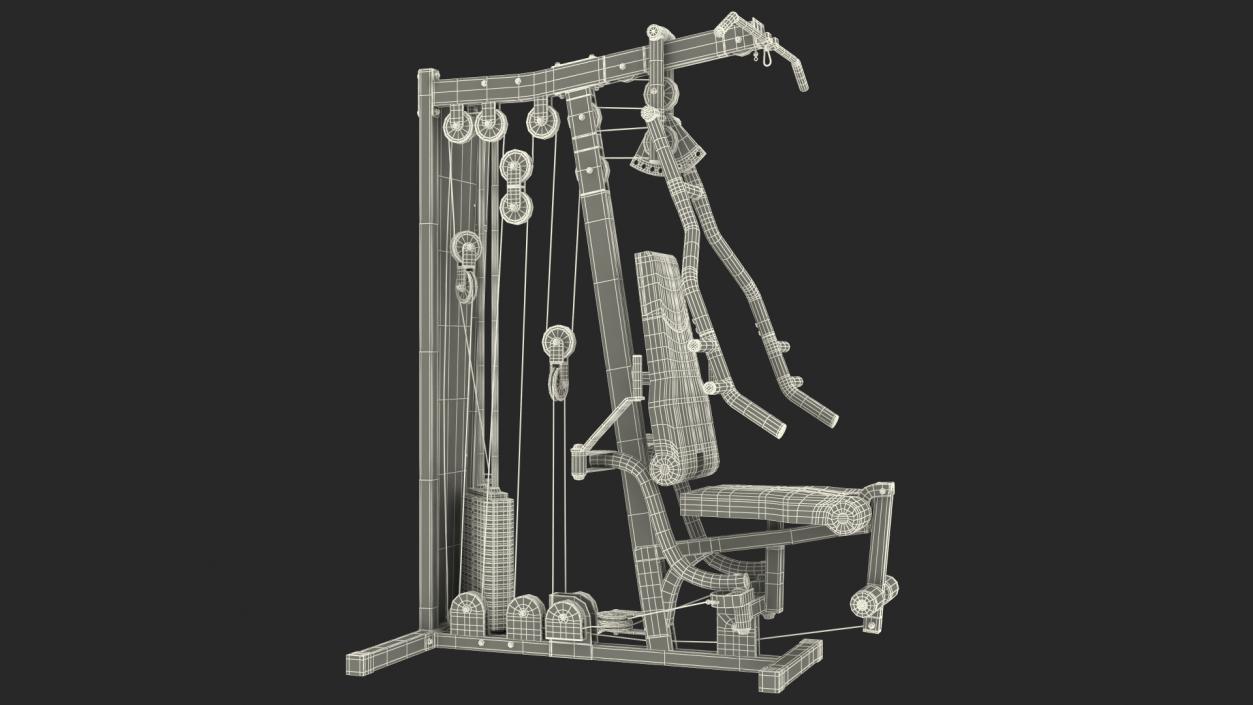 3D Multi Gym Exercise Equipment model