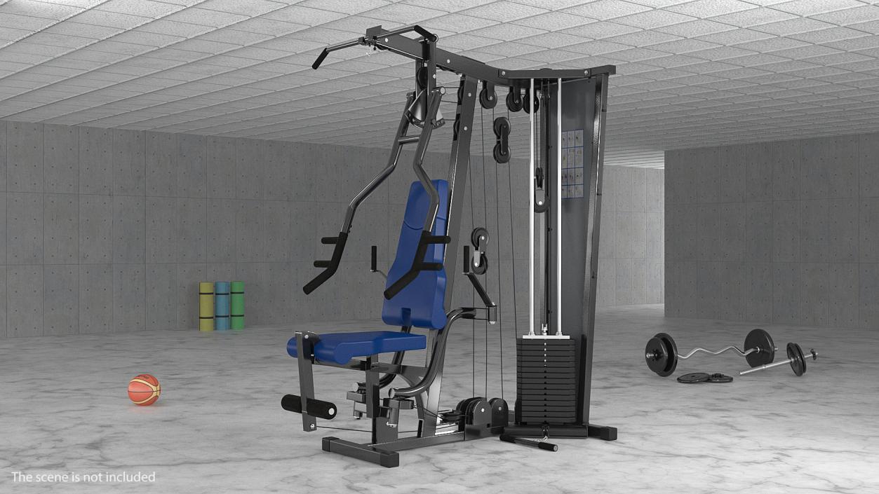 3D Multi Gym Exercise Equipment model