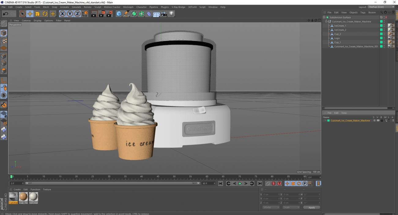 3D Cuisinart Ice Cream Maker Machine model