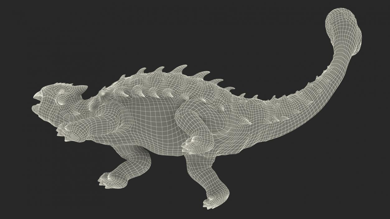 3D Ankylosaurus Deserted in Attack Pose