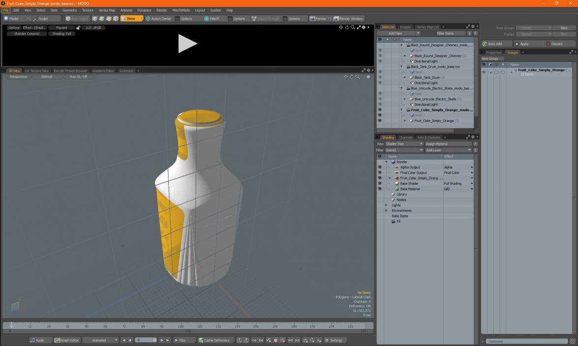 Fruit Coke Simply Orange 3D model