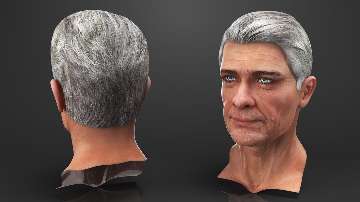 3D Male Heads Collection 4 model