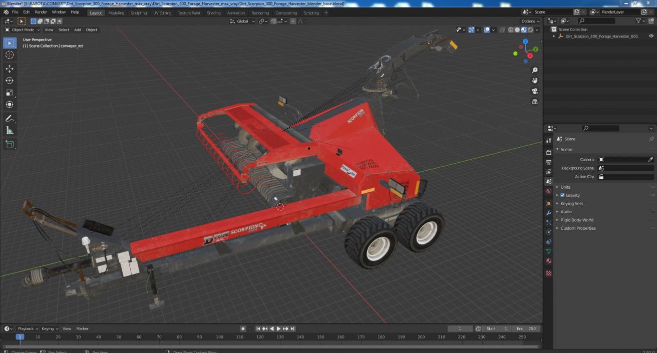 Dirt Scorpion 300 Forage Harvester 3D model