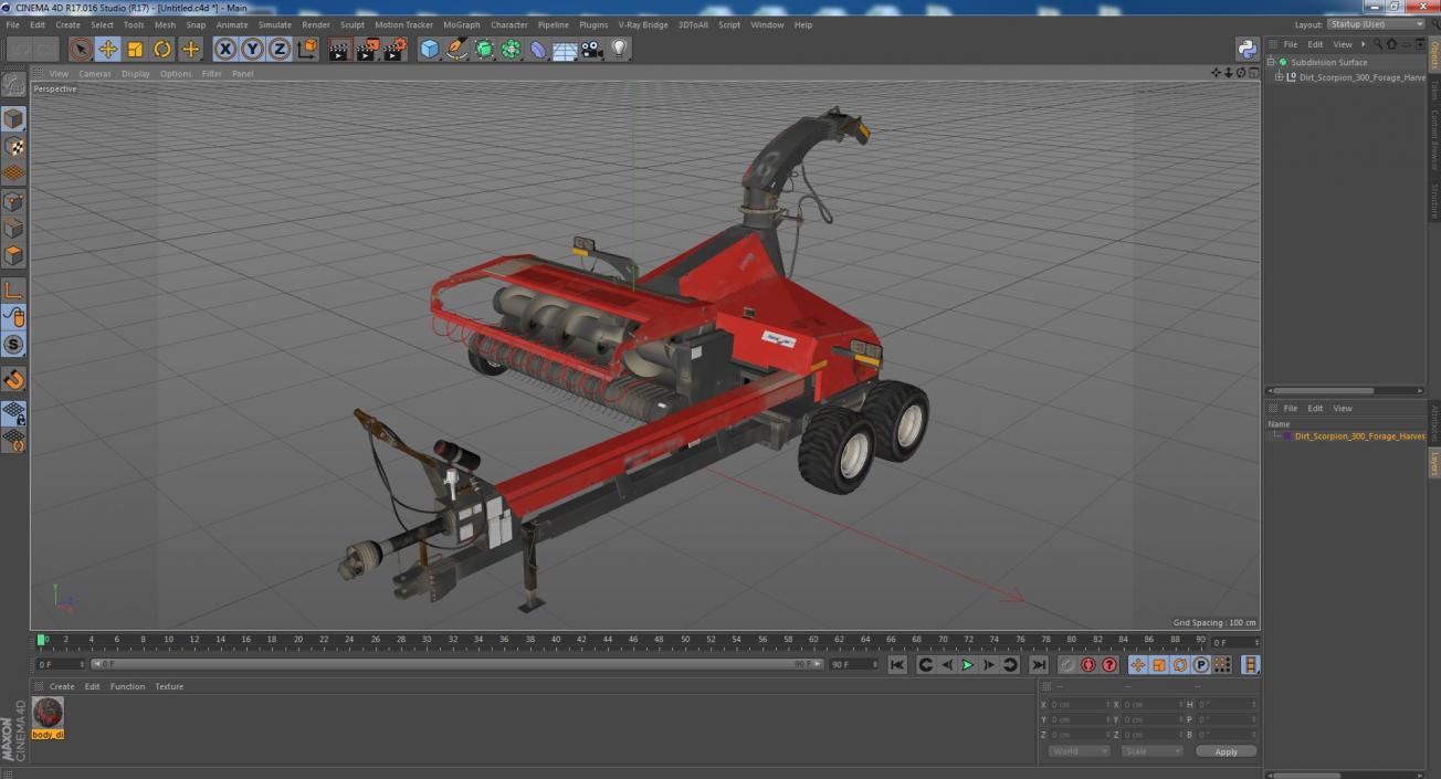 Dirt Scorpion 300 Forage Harvester 3D model