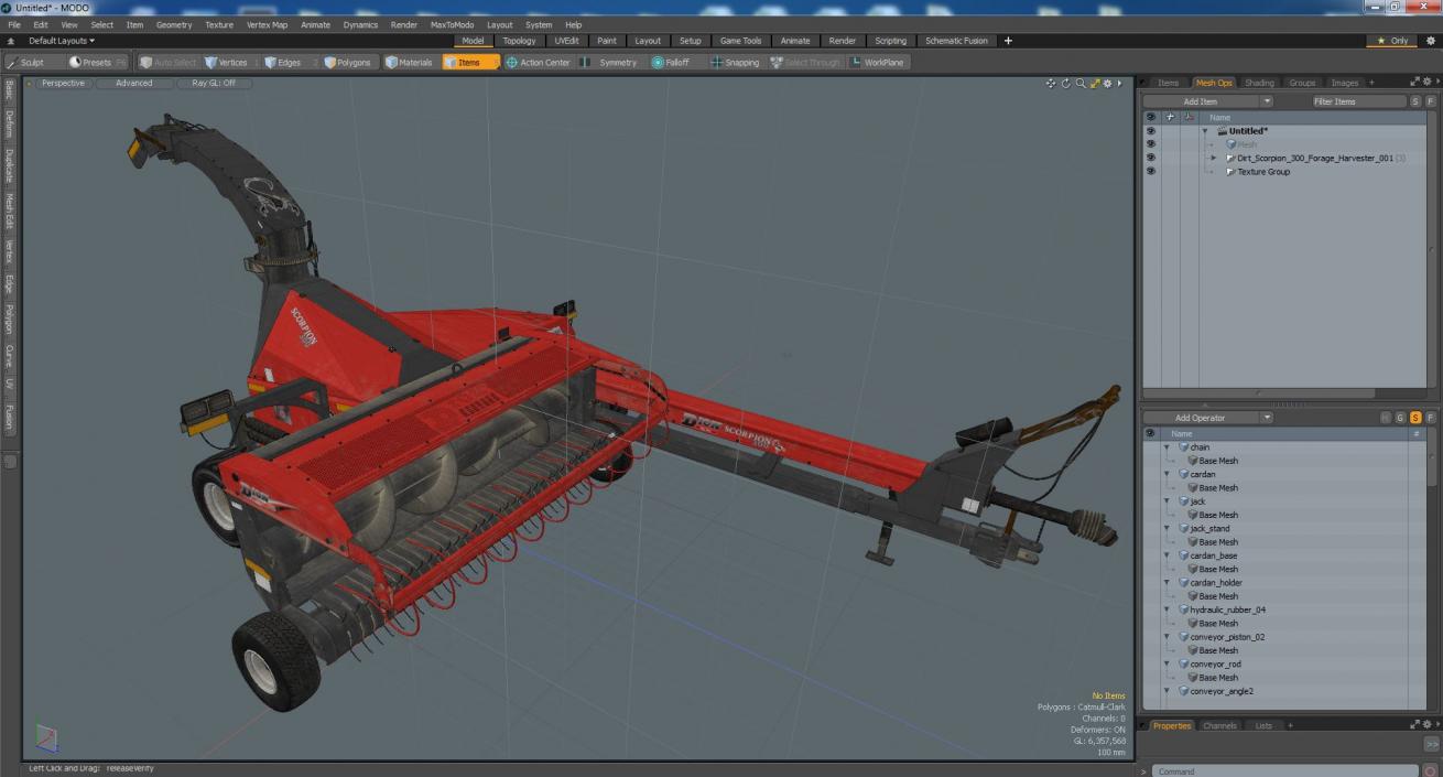 Dirt Scorpion 300 Forage Harvester 3D model