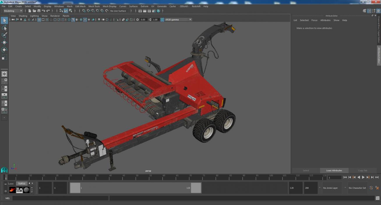 Dirt Scorpion 300 Forage Harvester 3D model