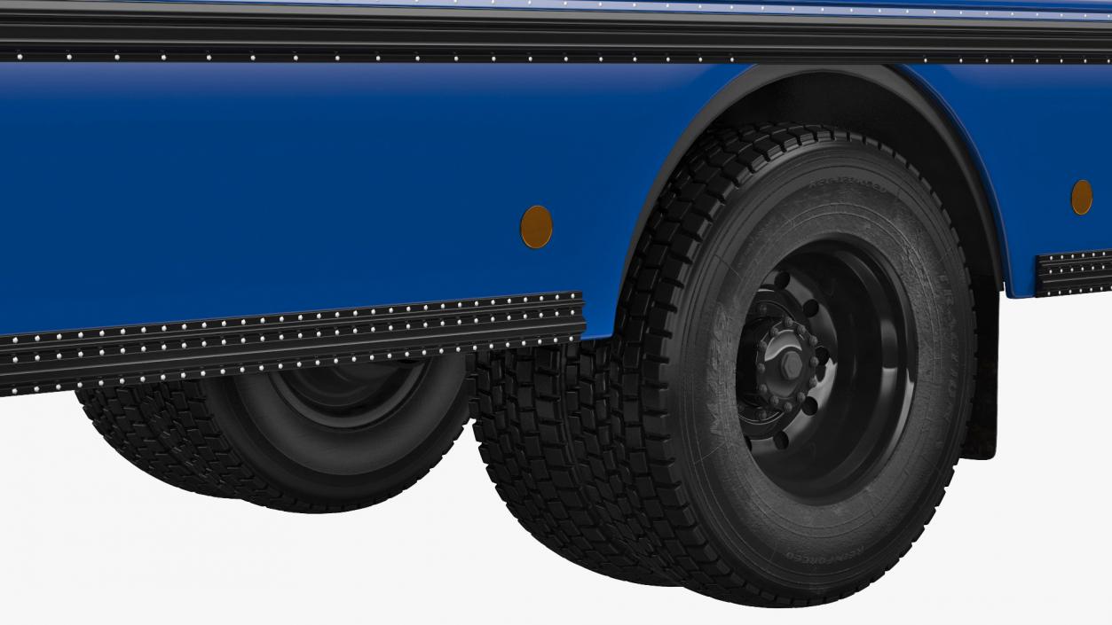 3D Blue Bird Commercial Bus Exterior Only model