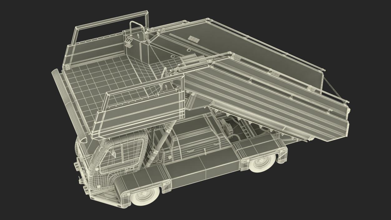 3D Airbus A220 with Passenger Boarding Stairs Car Rigged model