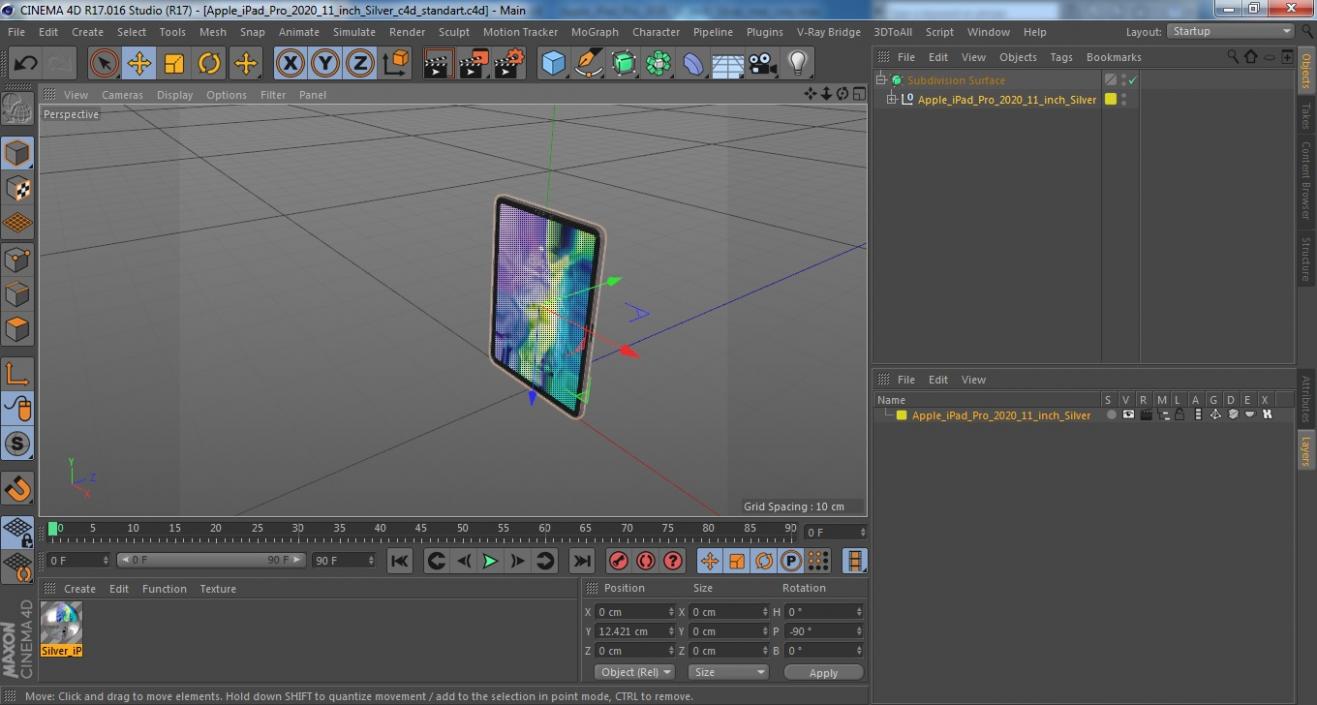 Apple iPad Pro 2020 11 inch Silver 3D model