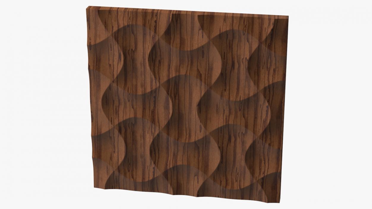 3D model Wall Panel Wave Wood