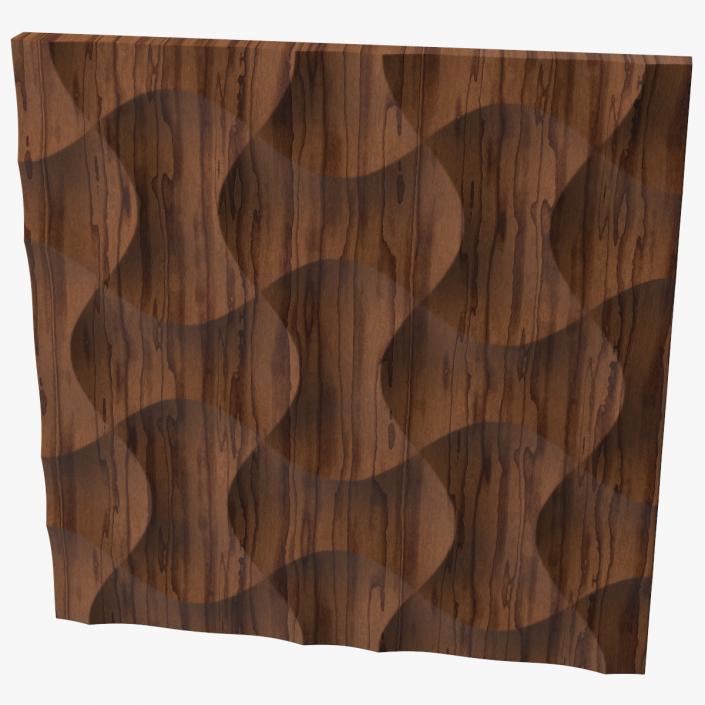 3D model Wall Panel Wave Wood