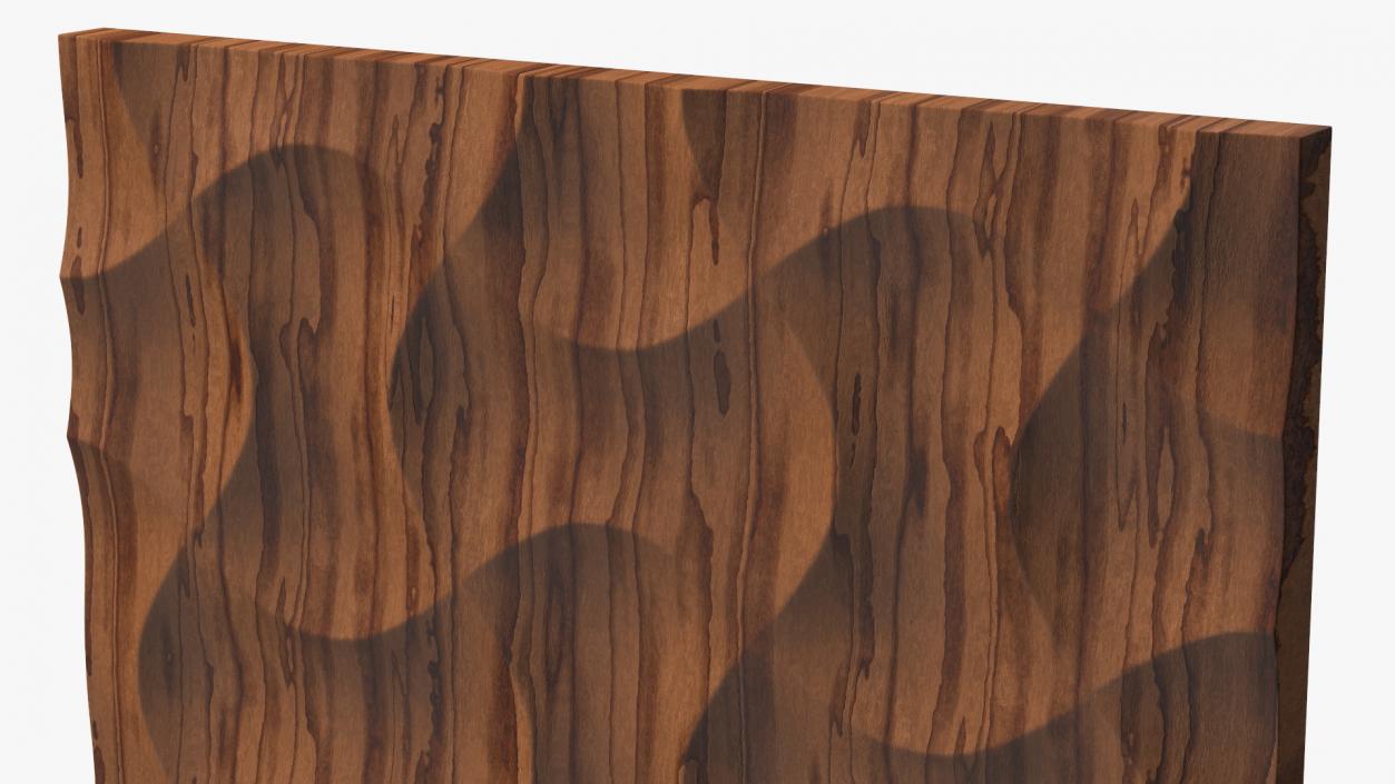 3D model Wall Panel Wave Wood