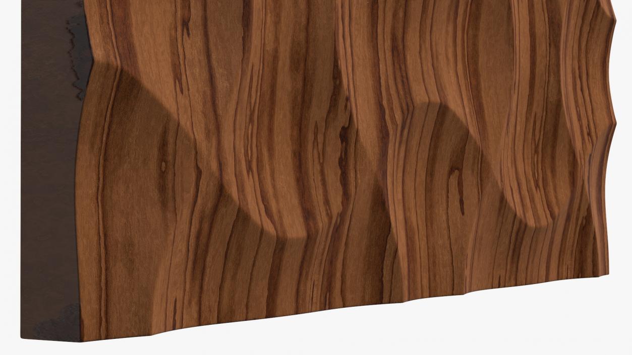 3D model Wall Panel Wave Wood