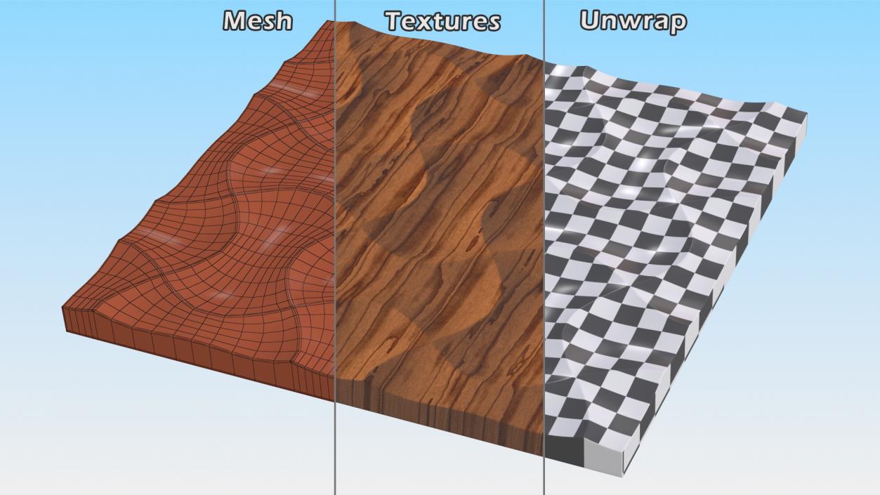 3D model Wall Panel Wave Wood