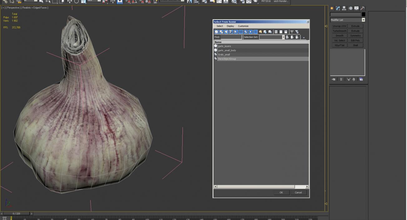 Young Garlic Bulb 3D