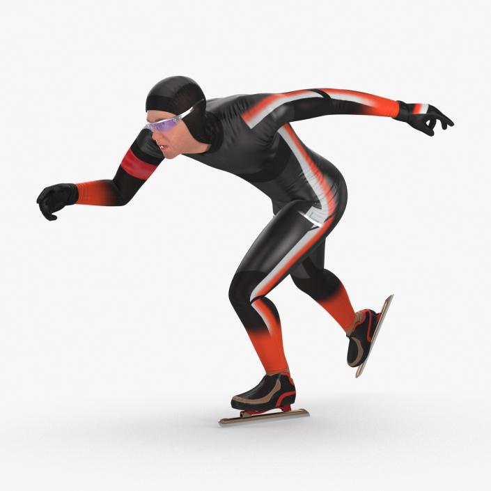 Speed Skater Generic 2 Pose 2 3D model