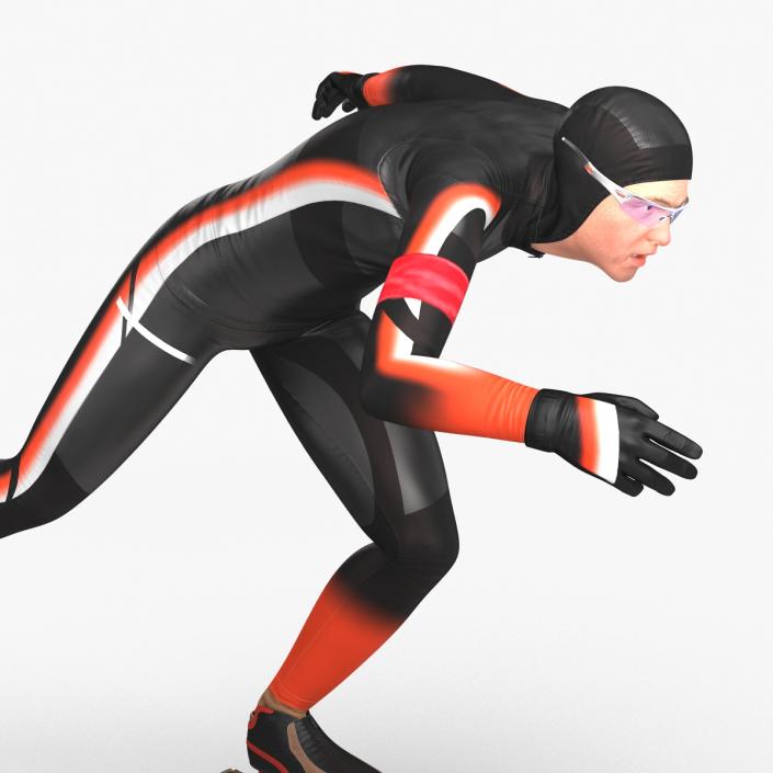 Speed Skater Generic 2 Pose 2 3D model