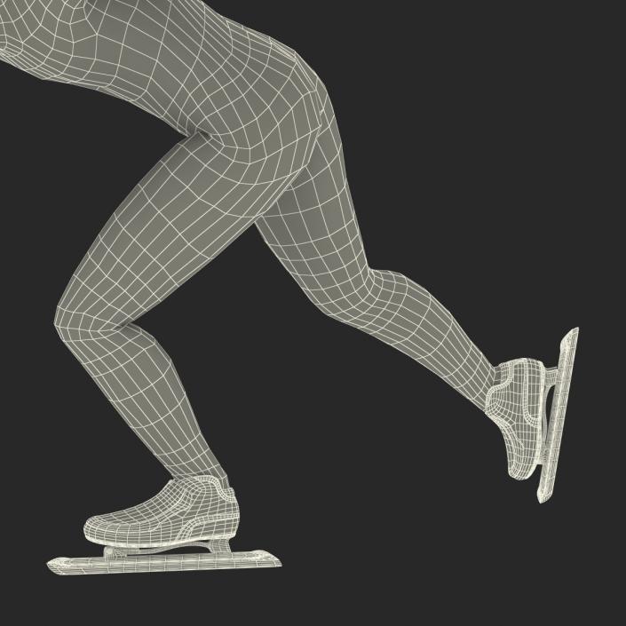 Speed Skater Generic 2 Pose 2 3D model