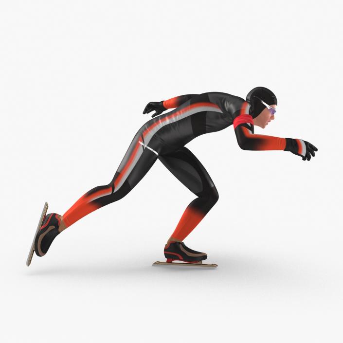 Speed Skater Generic 2 Pose 2 3D model