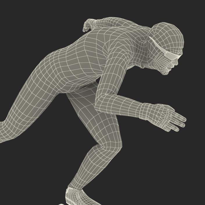 Speed Skater Generic 2 Pose 2 3D model