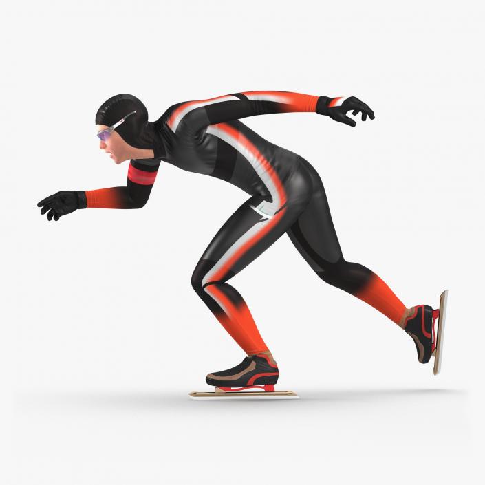 Speed Skater Generic 2 Pose 2 3D model