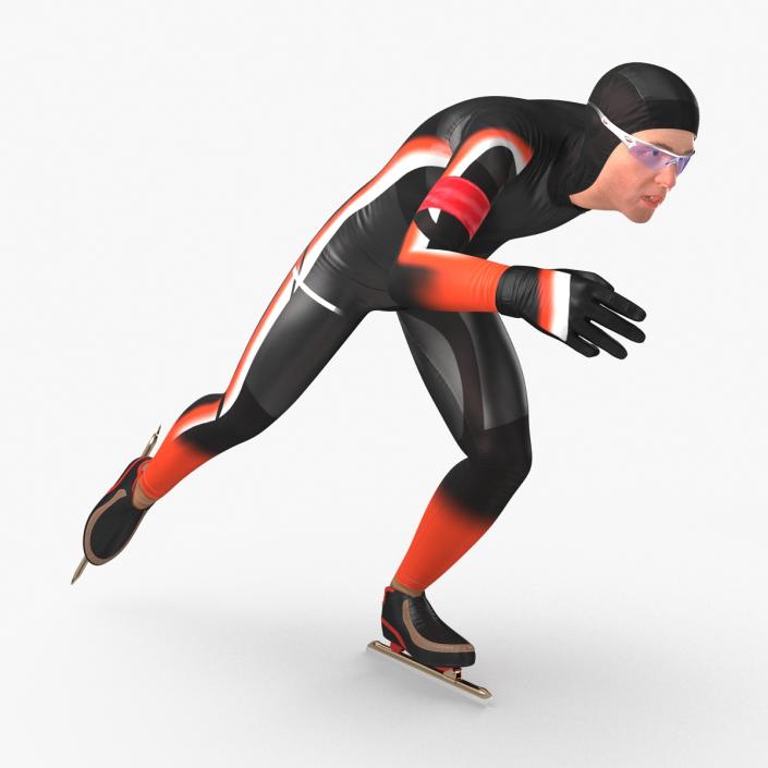 Speed Skater Generic 2 Pose 2 3D model