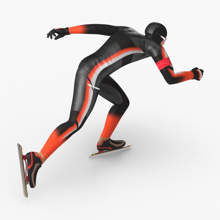 Speed Skater Generic 2 Pose 2 3D model