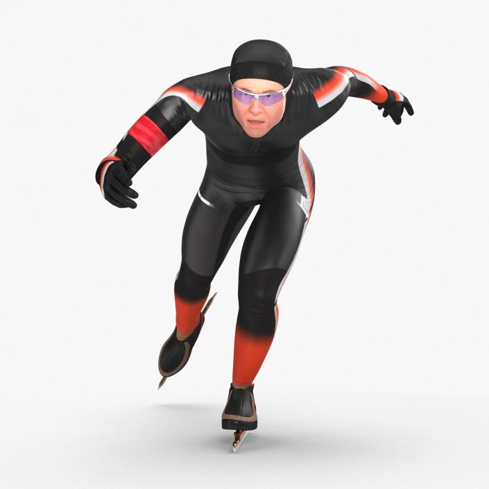 Speed Skater Generic 2 Pose 2 3D model