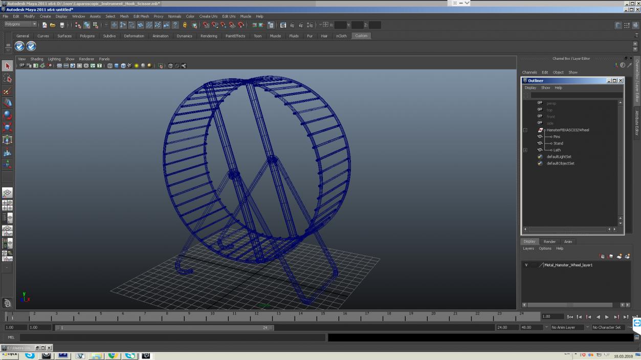 Metal Hamster Wheel 3D model