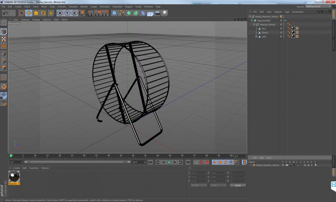 Metal Hamster Wheel 3D model