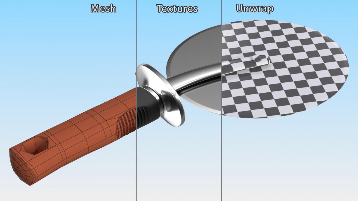 3D Pizza Cutter Wheel model