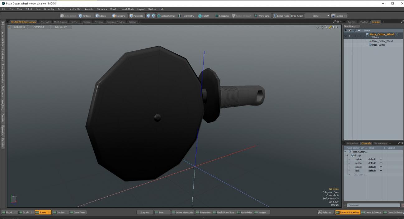 3D Pizza Cutter Wheel model