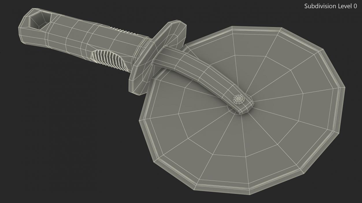 3D Pizza Cutter Wheel model