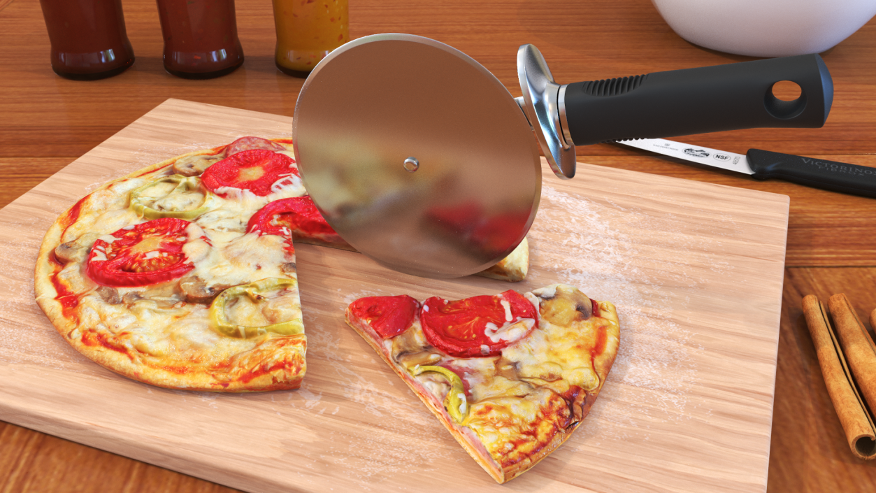 3D Pizza Cutter Wheel model