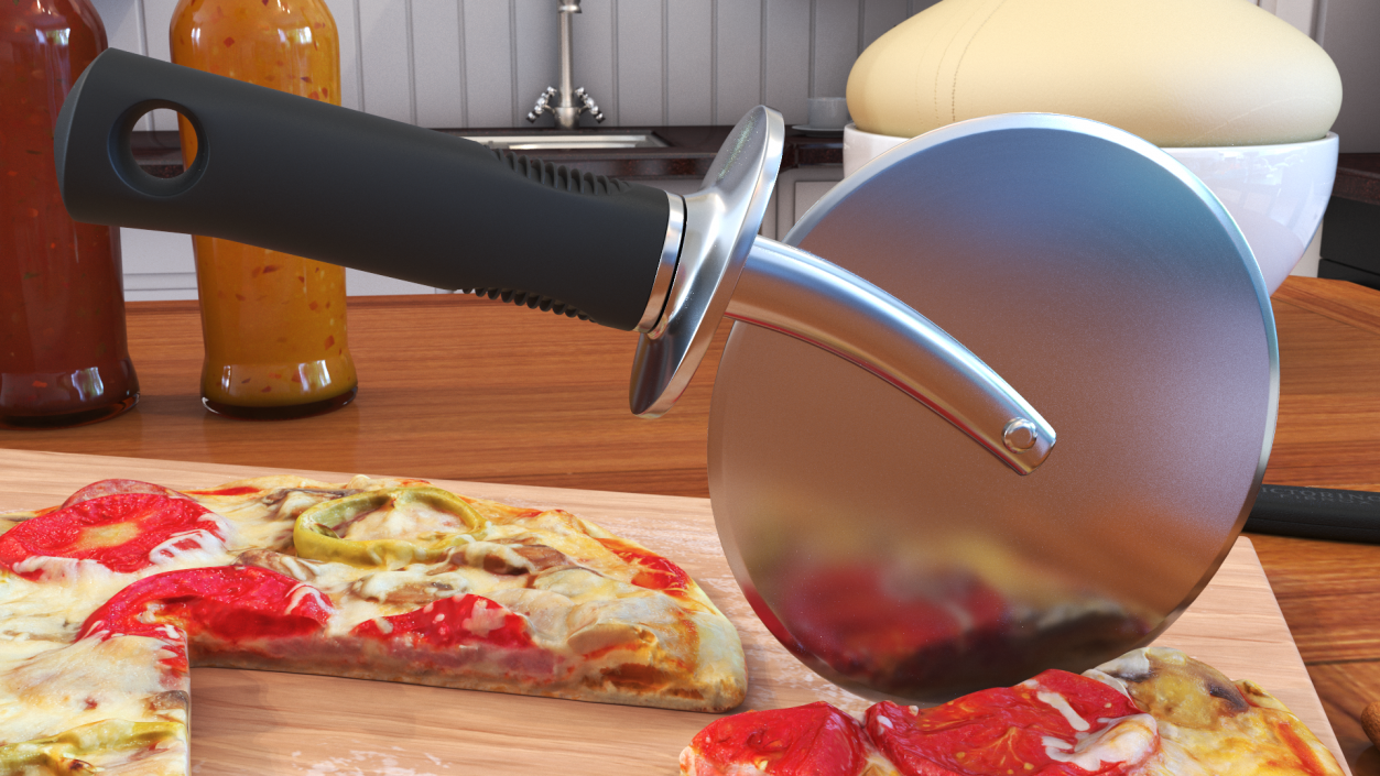 3D Pizza Cutter Wheel model