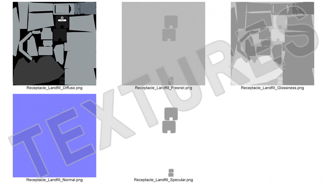 3D Landfill Waste Bin model