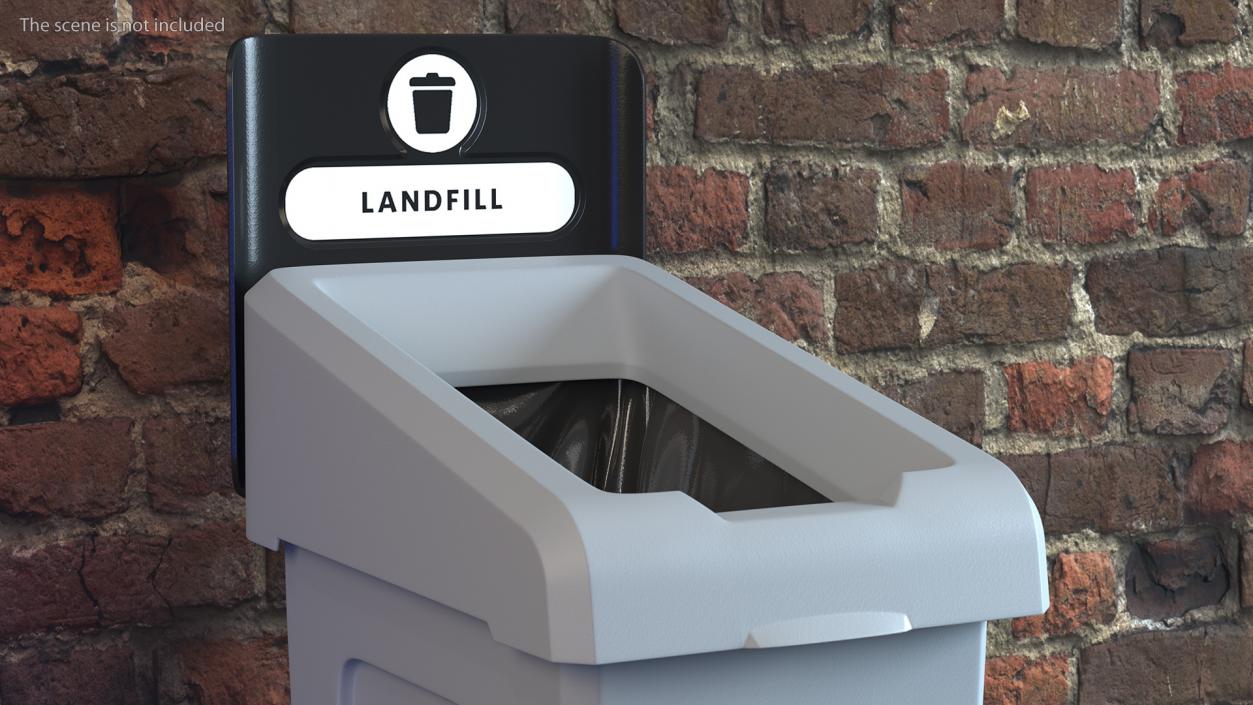 3D Landfill Waste Bin model