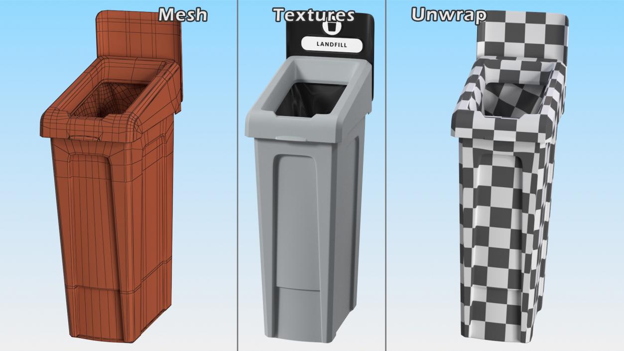 3D Landfill Waste Bin model