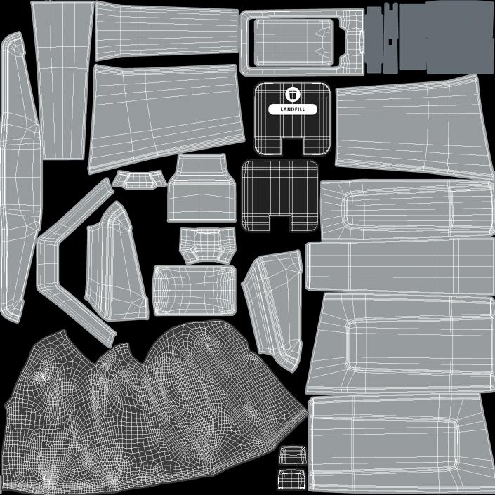 3D Landfill Waste Bin model