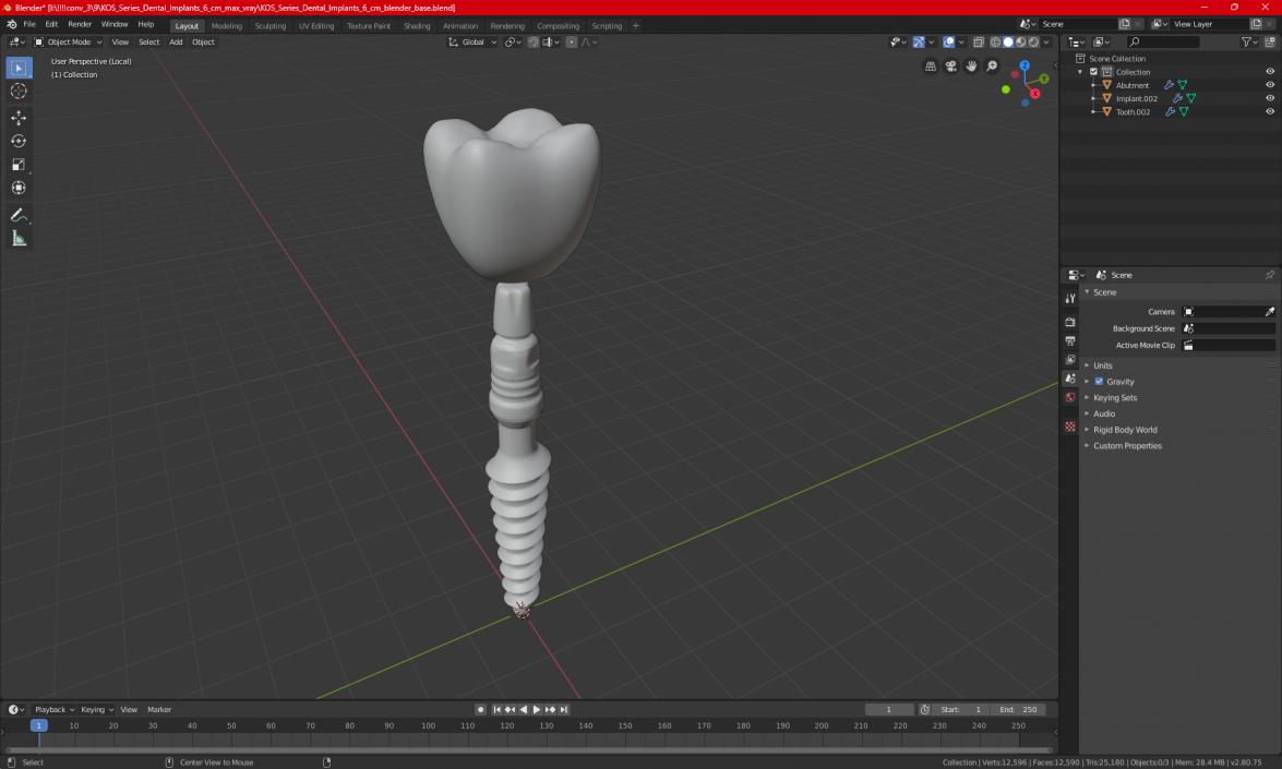 3D KOS Series Dental Implants 6 cm