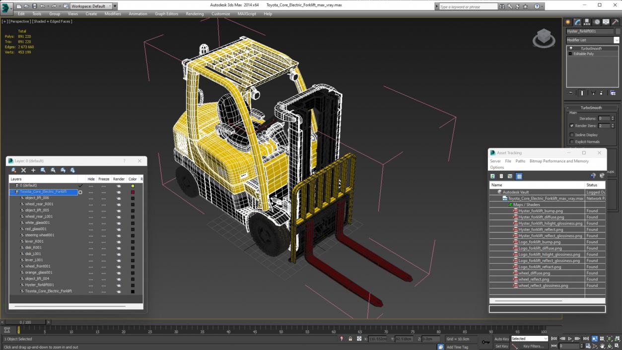 Toyota Core Electric Forklift 3D model