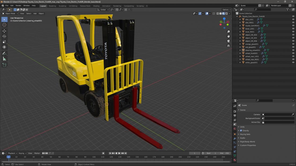 Toyota Core Electric Forklift 3D model