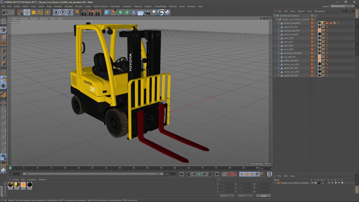 Toyota Core Electric Forklift 3D model