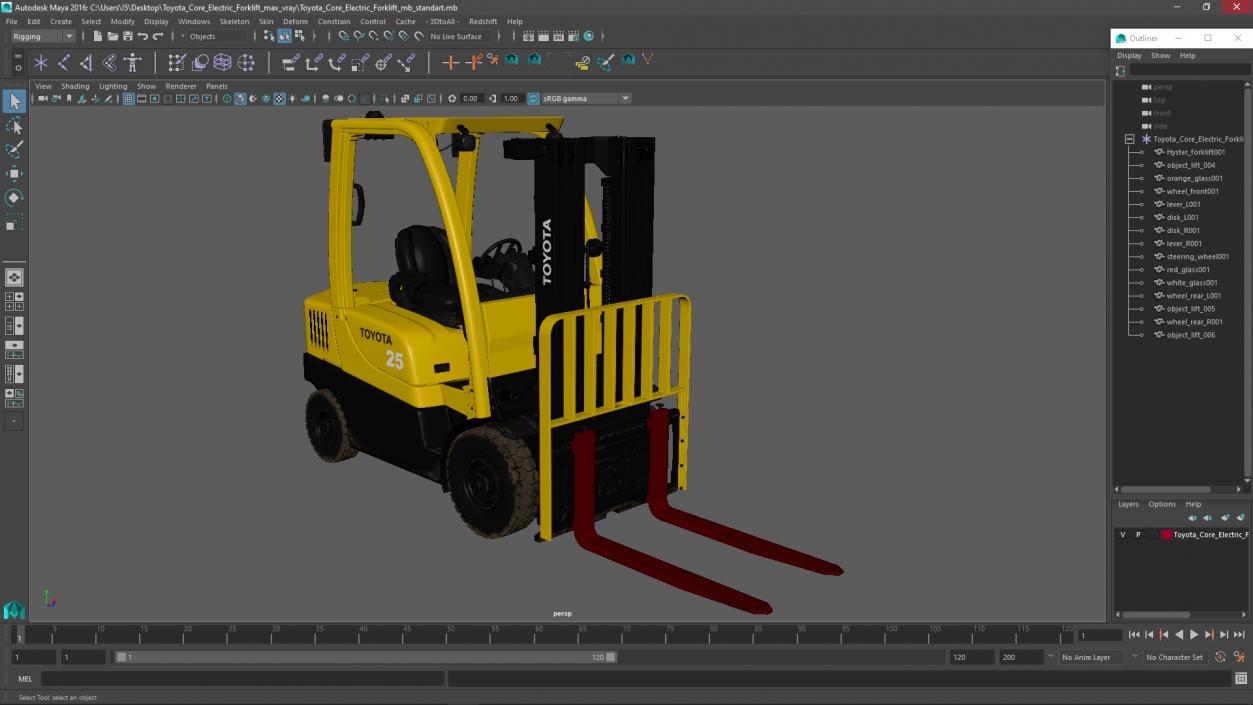 Toyota Core Electric Forklift 3D model