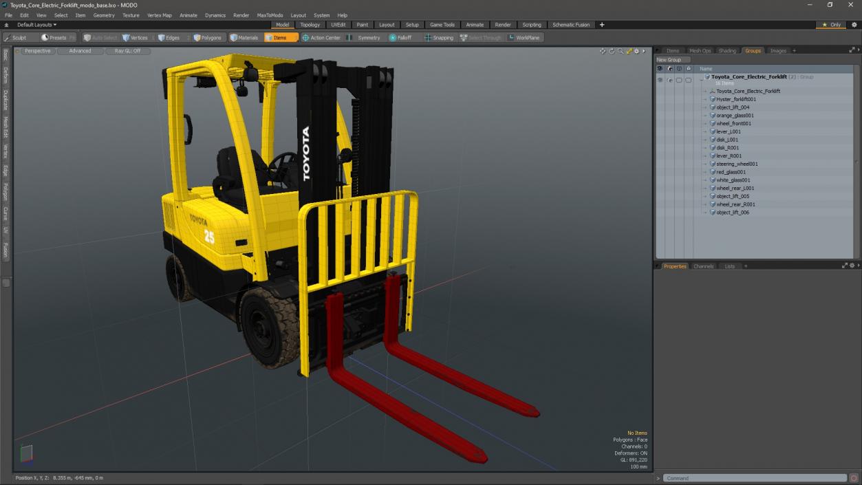 Toyota Core Electric Forklift 3D model