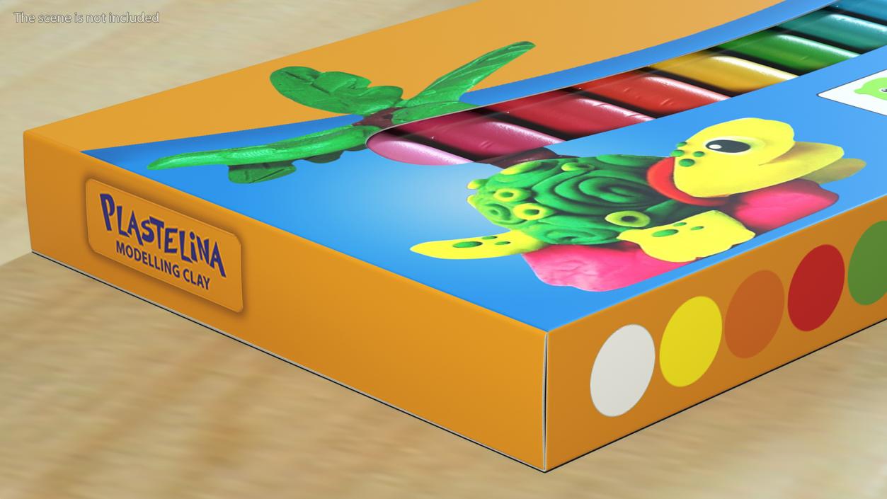 3D Multi Coloured Plasticine Modelling Clay Box Set model