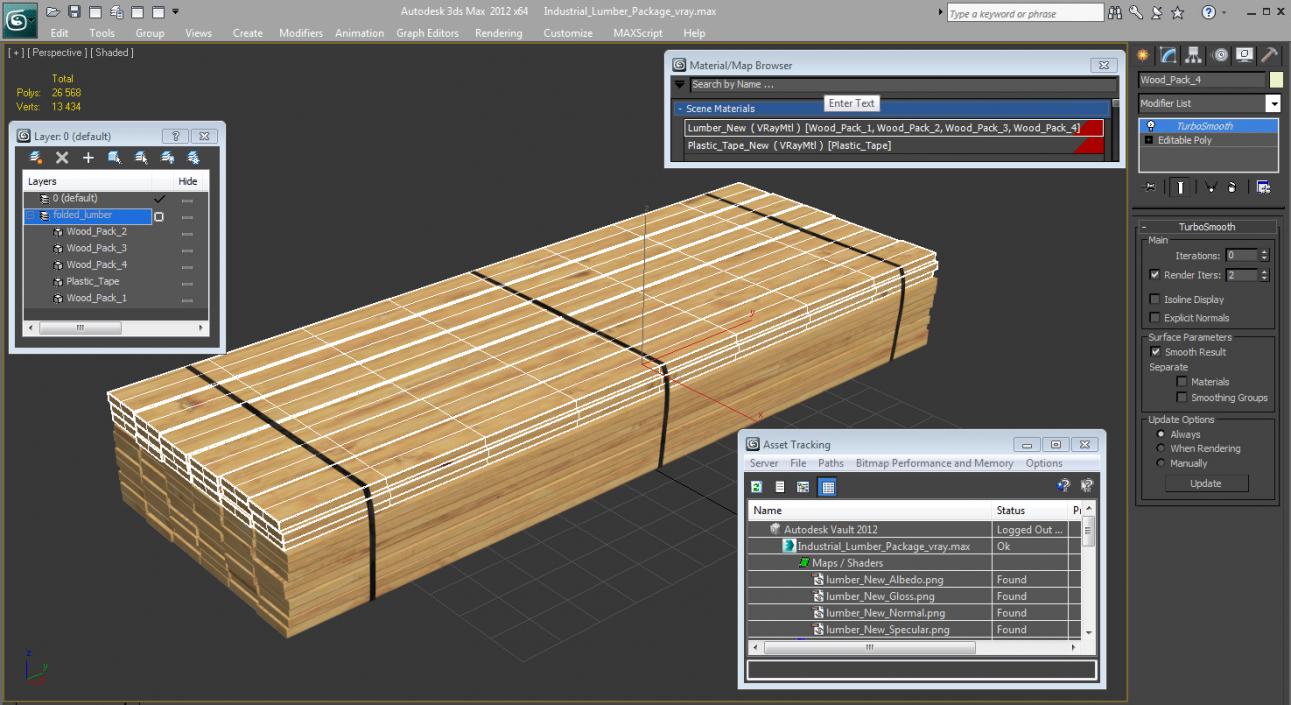 3D model Industrial Lumber Package