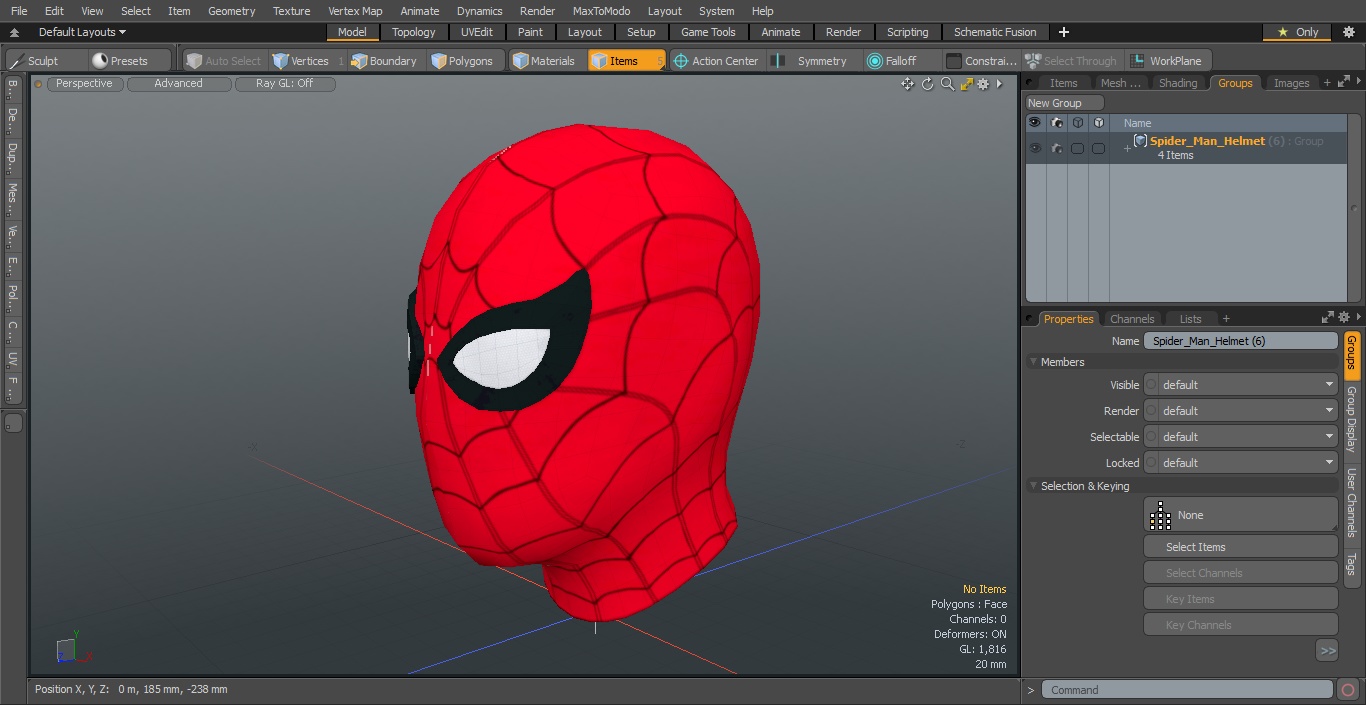 Spider Man Helmet 3D